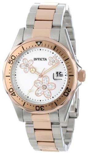 Invicta Naisten kello 12507 Pro Diver Hopea/Punakultasävyinen Ø38 mm