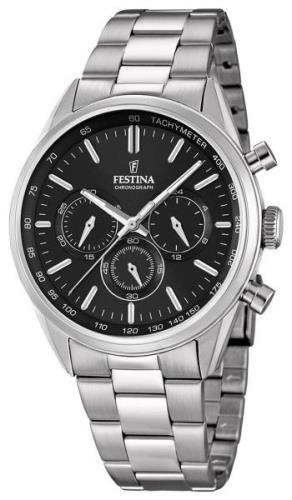 Festina Miesten kello F16820-4 Sport Musta/Teräs Ø44 mm