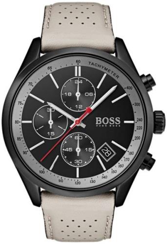 Hugo Boss Miesten kello 1513562 Musta/Nahka Ø44 mm