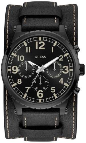 Guess Miesten kello W1162G2 Arrow Musta/Nahka Ø45 mm