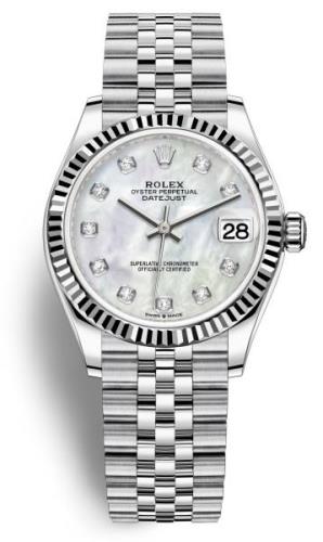 Rolex Naisten kello 278274-0006 Valkoinen/Teräs Ø31 mm