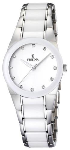 Festina Naisten kello F16534-3 Dress Valkoinen/Teräs Ø30 mm