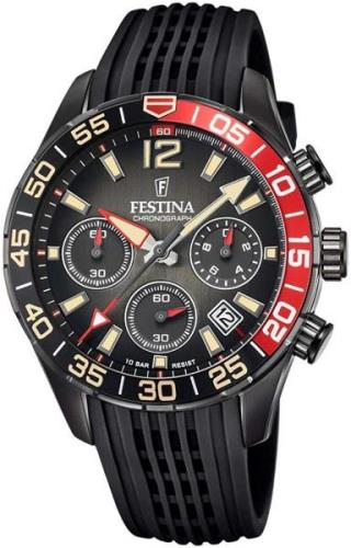 Festina Miesten kello F20518-3 Harmaa/Kumi Ø44 mm