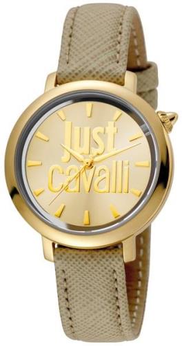 Just Cavalli Naisten kello JC1L007L0025 Logo Kullattu/Nahka Ø34 mm