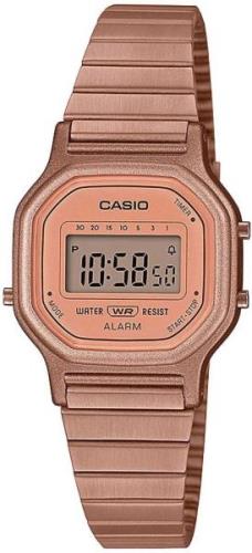 Casio Naisten kello LA-11WR-5AEF Retro LCD/Punakultasävyinen