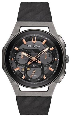 Bulova Miesten kello 98A162 Luurankokello/Kumi Ø44 mm