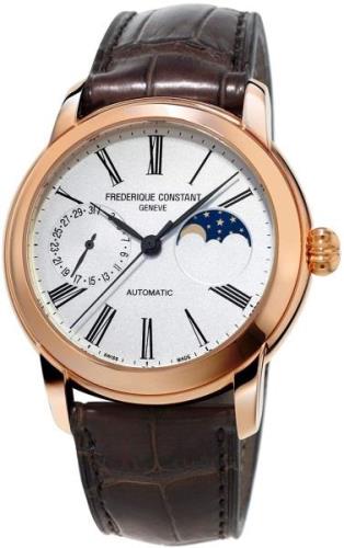 Frederique Constant Miesten kello FC-712MS4H4 Manufacture Hopea/Nahka