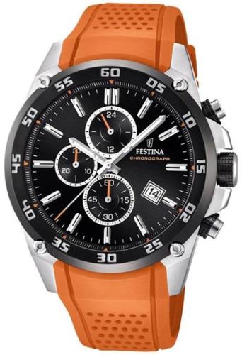 Festina Miesten kello F20330/4 Sport Musta/Kumi Ø46 mm