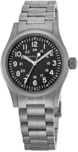 Hamilton Miesten kello H69439131 Khaki Field Musta/Teräs Ø38 mm