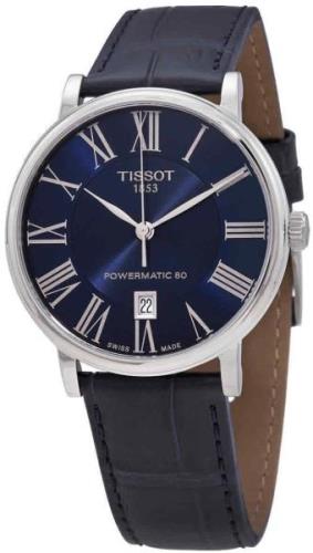 Tissot Miesten kello T122.407.16.043.00 Carson Sininen/Nahka Ø40 mm