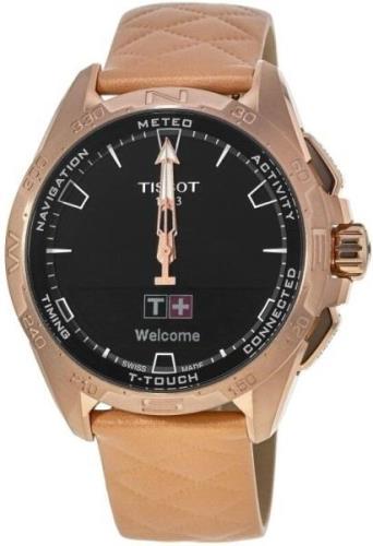 Tissot Miesten kello T121.420.46.051.00 T-Touch Musta/Nahka Ø47.5 mm