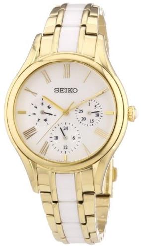 Seiko Naisten kello SKY718P1 Valkoinen/Keraaminen Ø36 mm