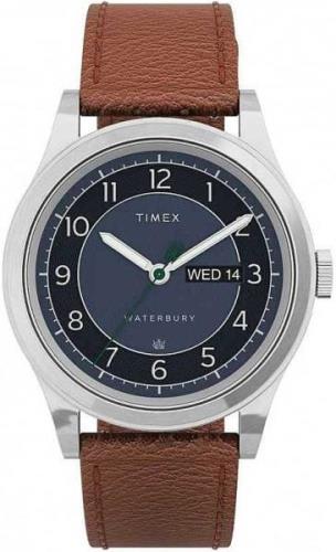 Timex Miesten kello TW2U90400 The Waterbury Sininen/Nahka Ø40 mm