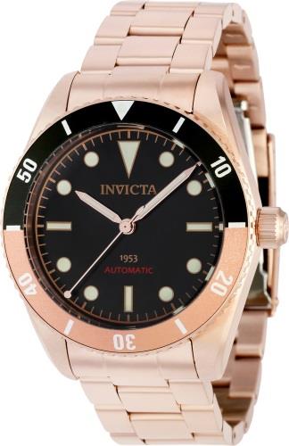 Invicta Miesten kello 40490 Pro Diver Musta/Punakultasävyinen Ø40 mm