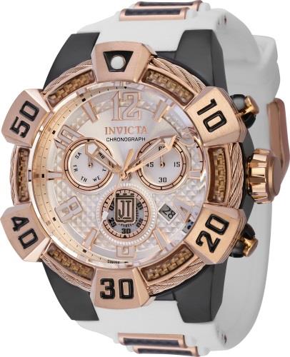 Invicta Miesten kello 40445 Jason Taylor Valkoinen/Teräs Ø52 mm