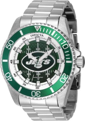 Invicta Miesten kello 43331 NFL Vihreä/Teräs Ø52 mm