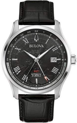 Bulova Miesten kello 96B387 Wilton Musta/Nahka Ø43 mm