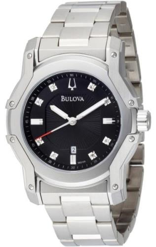 Bulova Miesten kello 96D109 Diamond Musta/Teräs Ø44 mm