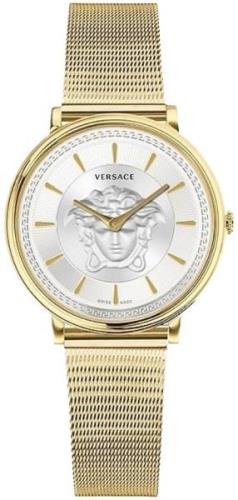 Versace Naisten kello VE8102319 V Circle Hopea/Kullansävytetty