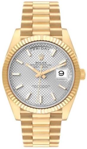 Rolex Miesten kello 228238-0008 Day-Date 40 Hopea/18K keltakultaa