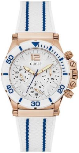 Guess Naisten kello GW0406L2 Co-Pilot Valkoinen/Kumi Ø39 mm