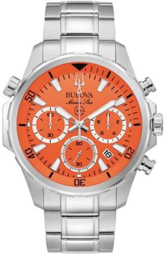 Bulova Miesten kello 96B395 Marine Star Oranssi/Teräs Ø47 mm