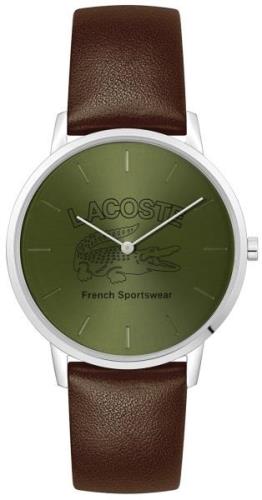 Lacoste Miesten kello 2011212 Crocorigin Vihreä/Nahka Ø40 mm