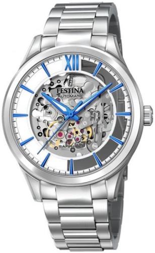 Festina Miesten kello F20630-2 Classic Luurankokello/Teräs Ø42.8 mm