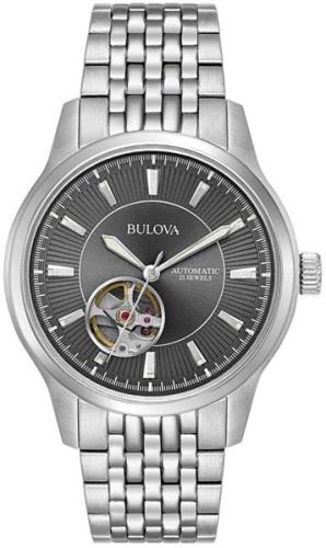 Bulova Miesten kello 96A190 Window Harmaa/Teräs Ø40 mm