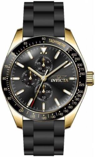 Invicta Miesten kello 38404 Aviator Musta/Kumi Ø45 mm