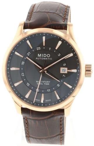 Mido Miesten kello M038.429.36.061.00 Multifort Musta/Nahka Ø42 mm