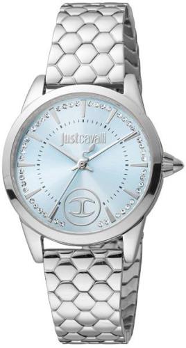 Just Cavalli Naisten kello JC1L087M0245 Classic Sininen/Teräs Ø34 mm