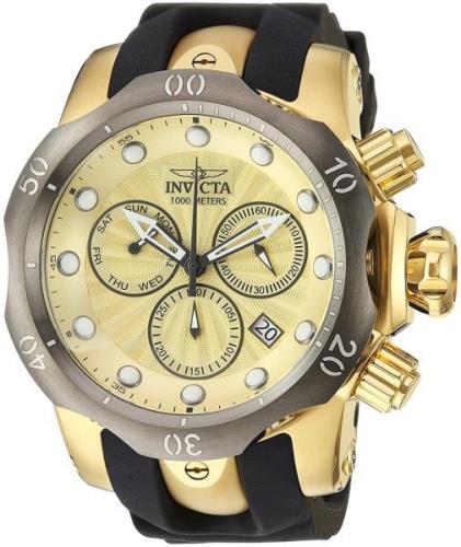 Invicta Miesten kello 24258 Venom Kullattu/Kumi Ø53.7 mm