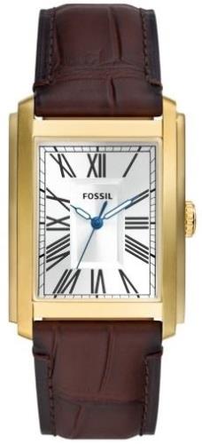 Fossil Miesten kello FS6011 Carraway Hopea/Nahka Ø30 mm