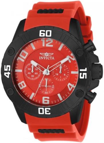 Invicta Miesten kello 22700 Pro Diver Punainen/Teräs Ø48 mm