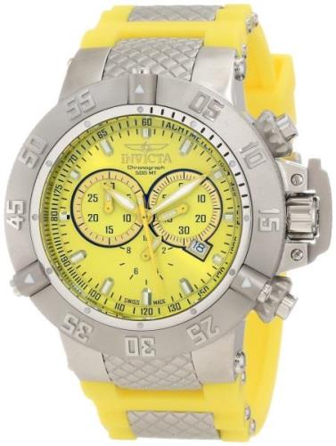 Invicta Miesten kello 1377 Subaqua 3 Keltainen/Teräs Ø50 mm