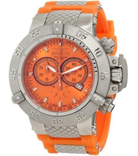 Invicta Miesten kello 1378 Subaqua 3 Oranssi/Teräs Ø50 mm