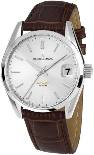 Jacques Lemans Naisten kello 1-1912B Derby Hopea/Nahka Ø34 mm