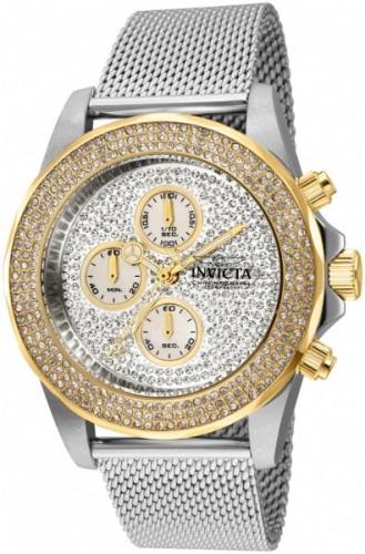 Invicta Miesten kello 31568 Kristalleilla/Teräs Ø43 mm