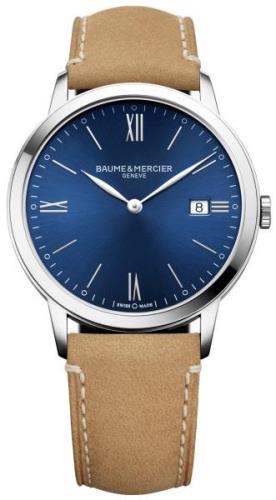 Baume & Mercier Miesten kello M0A10385 Classima Sininen/Nahka