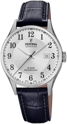 Festina Miesten kello F20007-1 Hopea/Nahka Ø40 mm