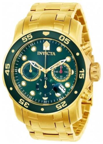 Invicta Miesten kello 21925 Pro Diver Vihreä/Kullansävytetty teräs