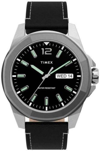 Timex Miesten kello TW2U14900 Essex Musta/Nahka Ø44 mm