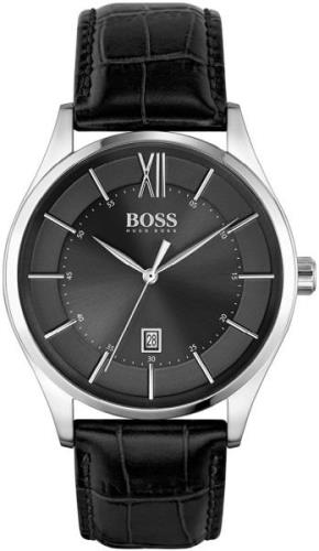 Hugo Boss Miesten kello 1513794 Distinction Musta/Nahka Ø42 mm