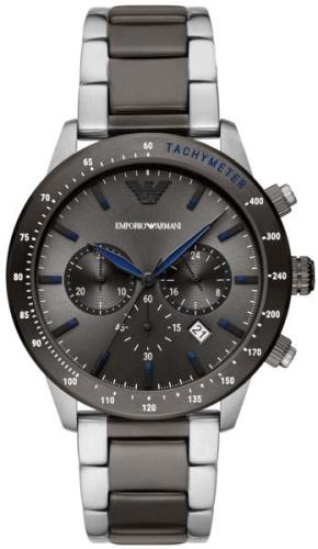 Emporio Armani Miesten kello AR11391 Mario Harmaa/Teräs Ø43 mm