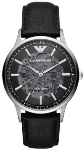 Emporio Armani Miesten kello AR60038 Renato Musta/Nahka Ø43 mm