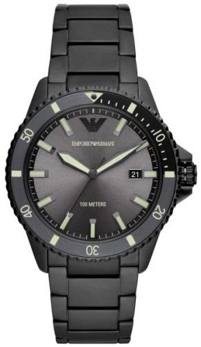 Emporio Armani Miesten kello AR11398 Diver Harmaa/Teräs Ø42 mm