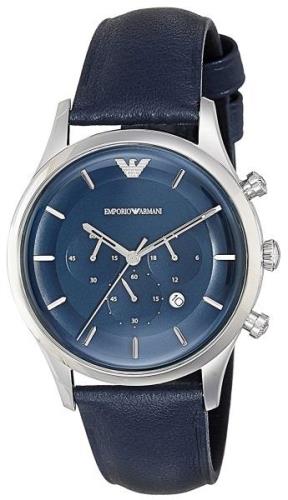 Emporio Armani Miesten kello AR11018 Sininen/Nahka Ø43 mm