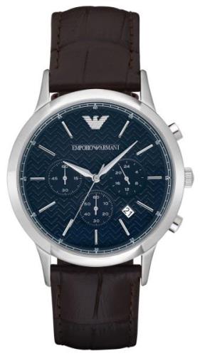 Emporio Armani Miesten kello AR2494 Dress Sininen/Nahka Ø43 mm