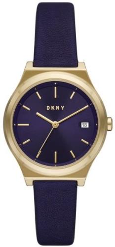 DKNY Naisten kello NY2971 Parsons Sininen/Nahka Ø34 mm